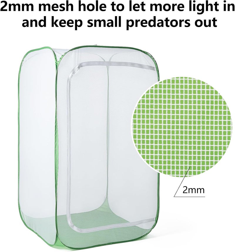 RESTCLOUD 23.6" Outdoor Mesh Plant Enclosure, Plant Cover for Pests, Bird and Pest Protection Guard for Fruit, Vegetables, Flowers and Herbs Pop-Up Cage 15.7 x 15.7 x 23.6 Inches - Image 4